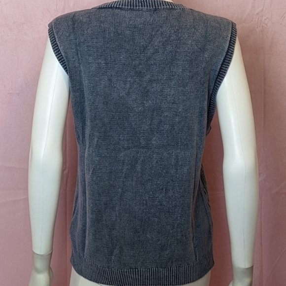 Aeropostale Blue Cable Knit V Neck Sweater Vest size Small - Picture 4 of 7